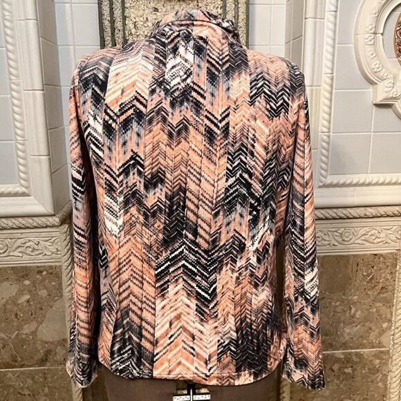 Onque Casual. Size XL. Pink & Gray Flannel Zip Up Jacket. Cotton Poly. B95 - Picture 2 of 6